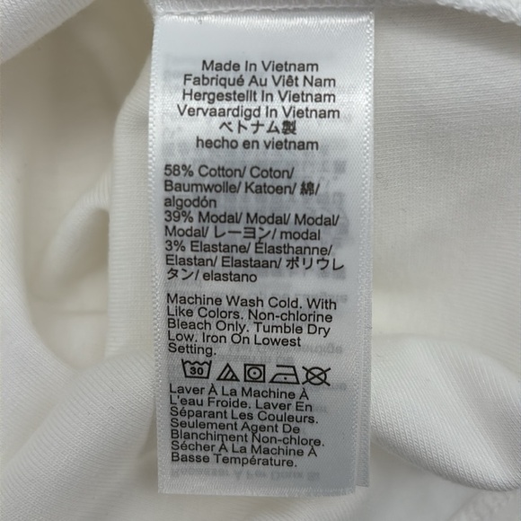 J Crew Factory Long-sleeve ribbed everyday tee in white plus size 2X NWT CA961 - Picture 6 of 9